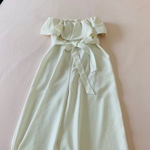 Babaton White Strapless Jumpsuit